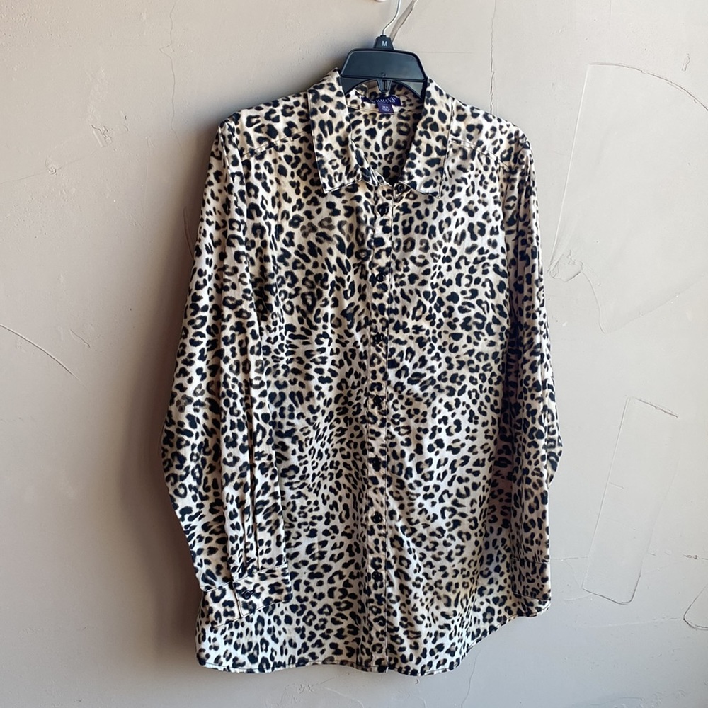 Roman’s Animal Print Button down Shirt Size 20W